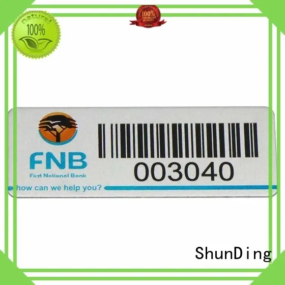 corner logo diamond color ShunDing Brand barcode labels supplier 1