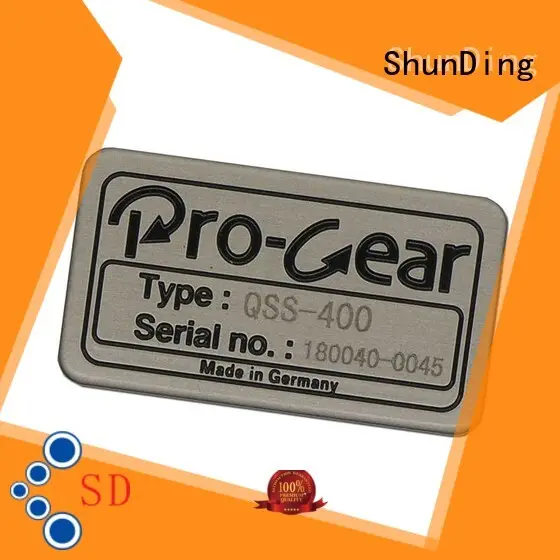 Custom stainless resin metal sticker ShunDing sticker 1