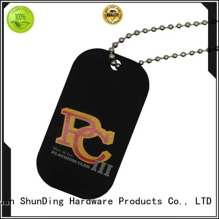 black metal dog tags brown metal ShunDing Brand 1