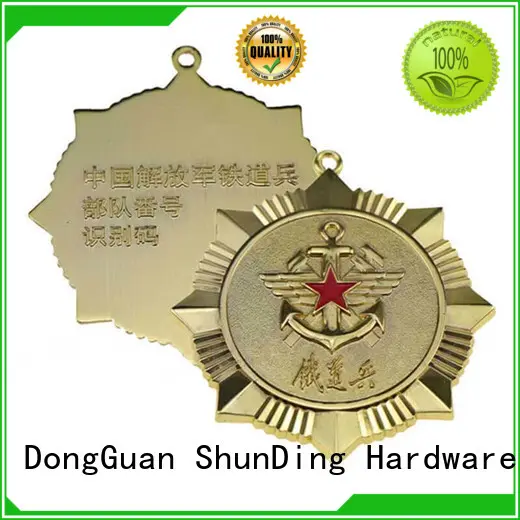 ShunDing Brand badge design customized plate metal badge 1