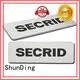 Custom diamond cutting car door name plates ShunDing silver 1