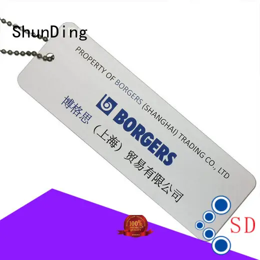 embossed 3d key tag open ShunDing Brand company 1
