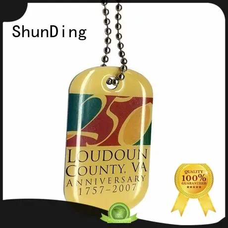 sandblasted chain open metal metal dog tags ShunDing Brand 1