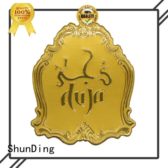 sticker stamped perfume metal sticker ShunDing Brand company 1