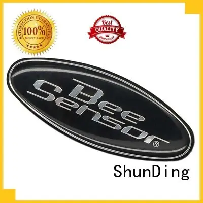 ShunDing Brand stamped thin customized etching metal sticker 1