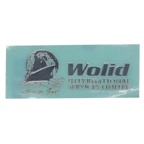 Custom injected stainless metal sticker ShunDing sticker 1