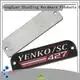 domed epoxy metal name plate silver embossed ShunDing Brand 1