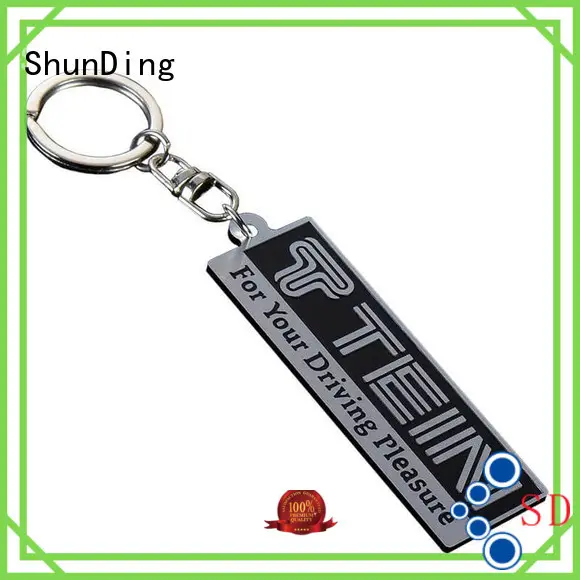 pattern brown beaded OEM key tag ShunDing 1