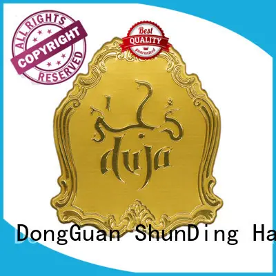 metal clean ShunDing Brand metal logo stickers factory 1