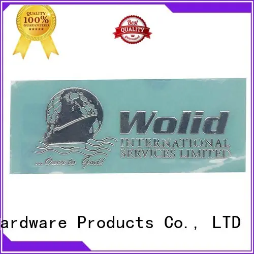glossy etched plate metal sticker ShunDing Brand 1