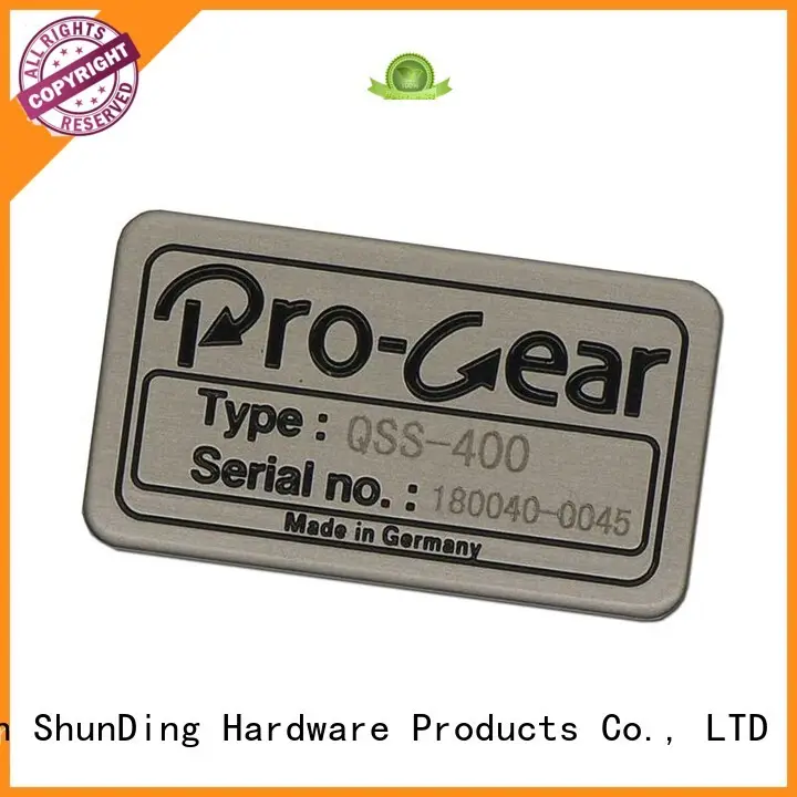 clean etched perfume OEM metal sticker ShunDing 1