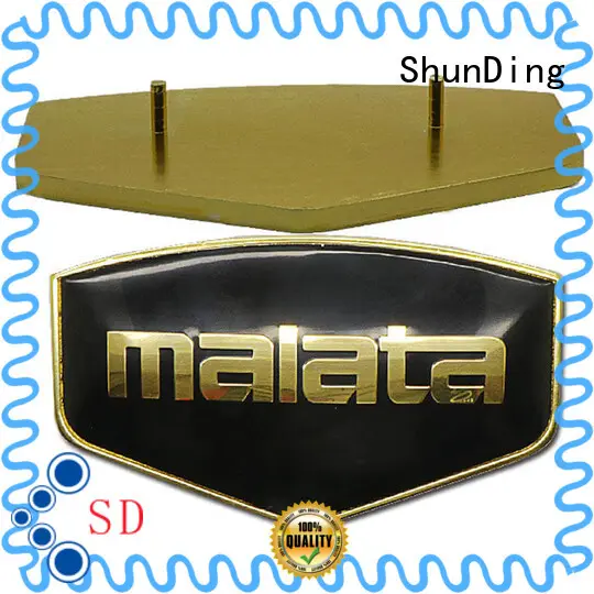 Quality ShunDing Brand metal name plate holes gold 1