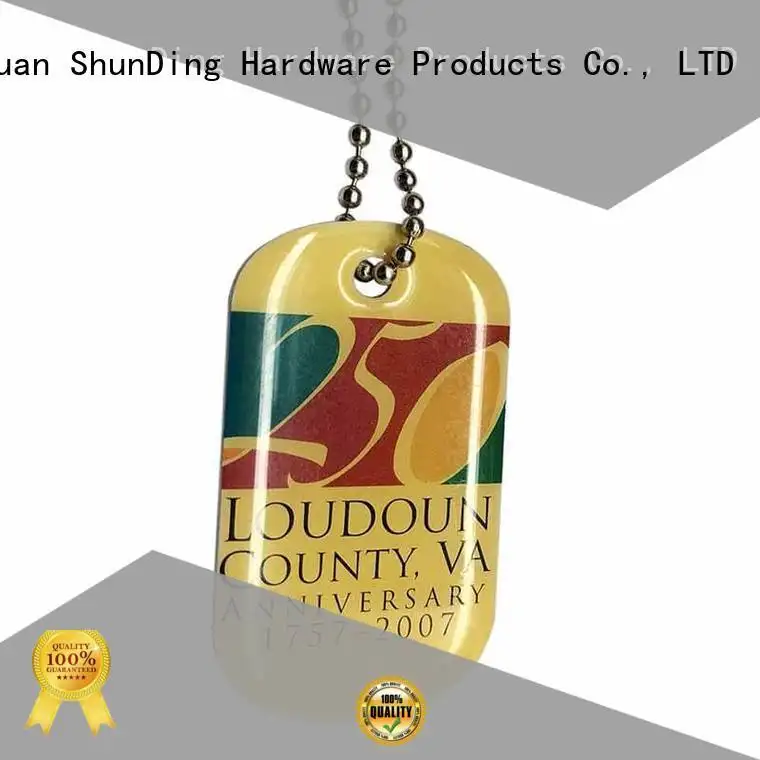 garment domed brushed key tag ShunDing 1