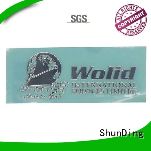 stainless metal sticker by Chinese manufaturer for commendation ShunDing 1