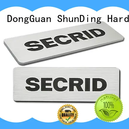 ShunDing diamondcutting aluminum name plates by Chinese manufaturer for auction 1
