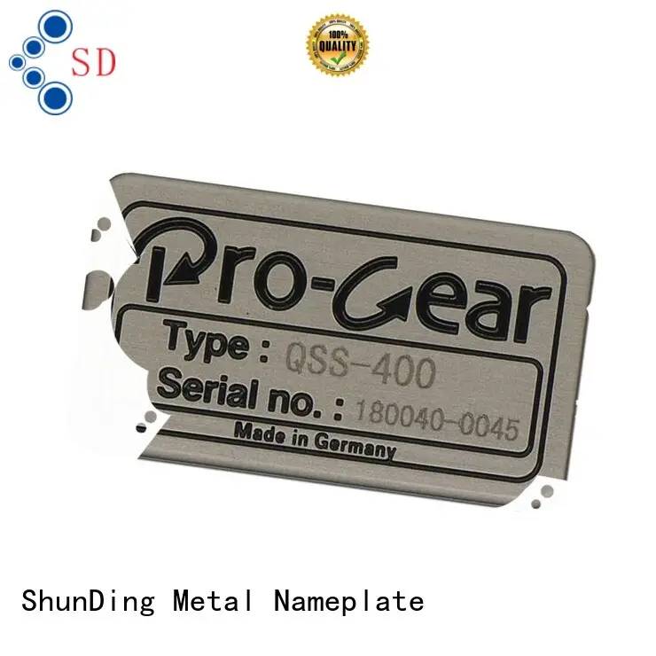 clean stainless steel sticker with good price for identification ShunDing 1