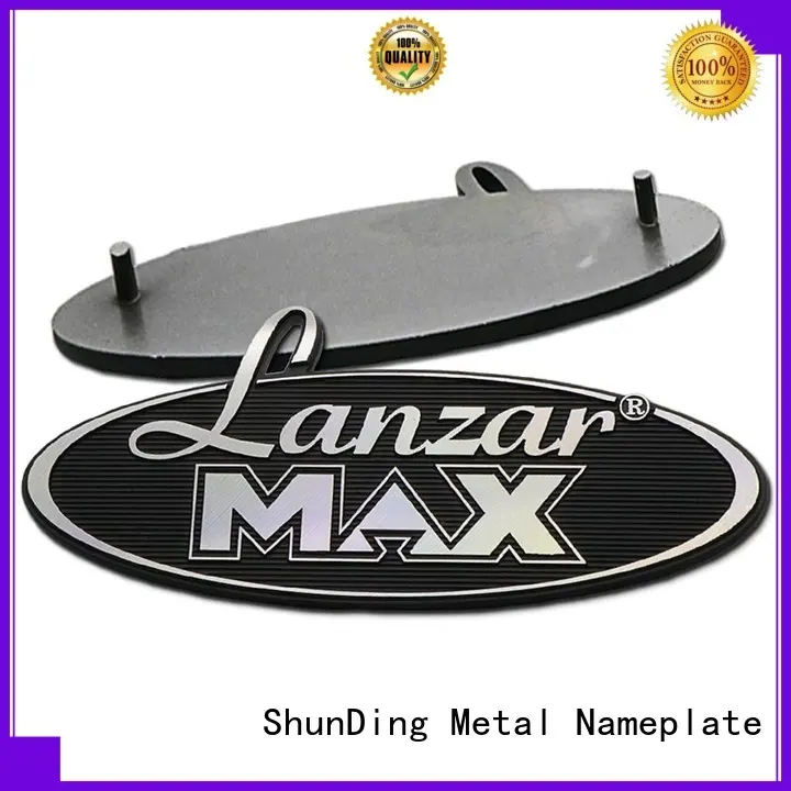 metal aluminium name plate car for company ShunDing 1