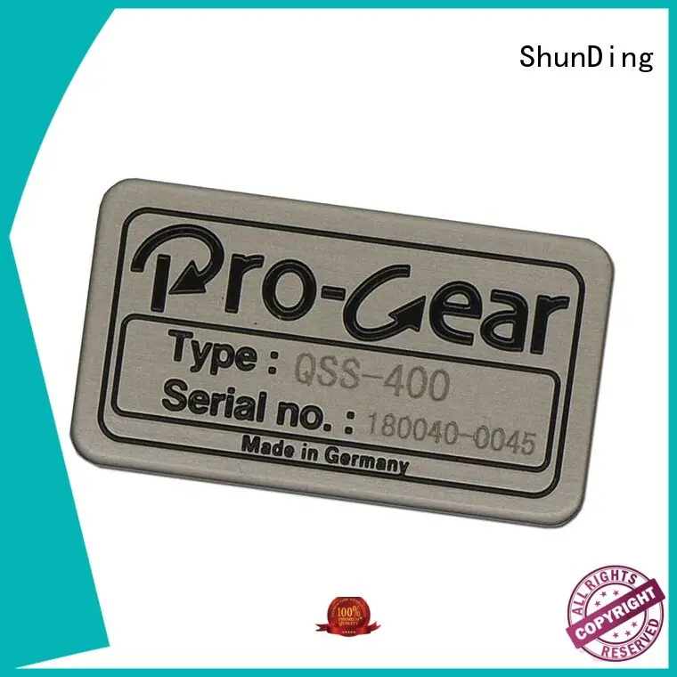 injected aluminium labels stickers glossy for souvenir ShunDing 1