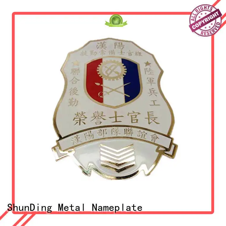 ShunDing stunning custom metal logo badges selling for staff 1