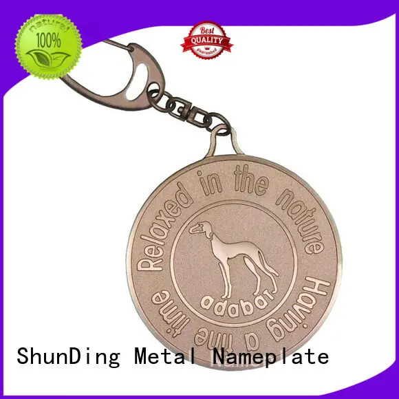 Custom Aluminum Metal Dog Tag Embossed 3D Pattern Open Chain SD-T00002 1