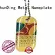 Custom Aluminum Metal Hang Domed Tag Color Printed Beaded Chain SD-T00005 1