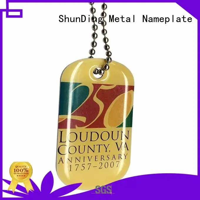 ShunDing chain metal asset tags bulk production for auction 1