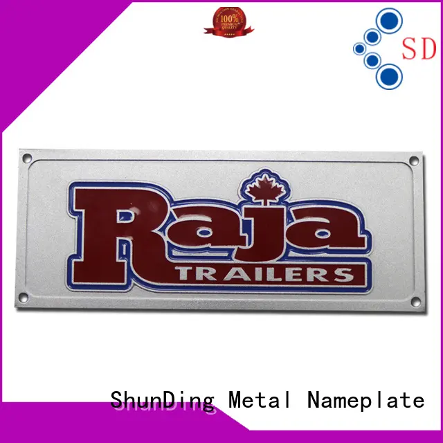 ShunDing aluminum personalized name plates with good price for identification 1
