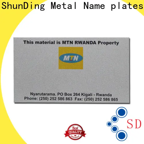 ShunDing brass name plates producer for company 1