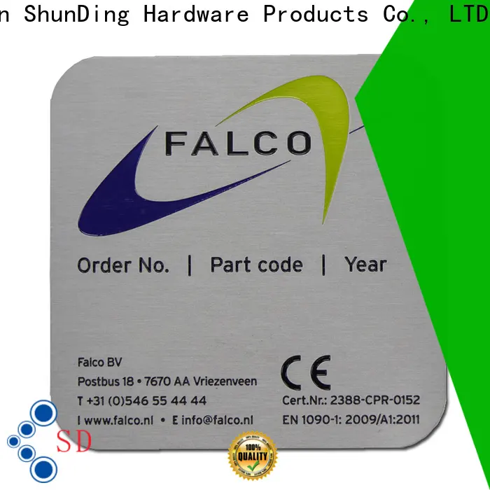 ShunDing aluminum nameplate certifications for souvenir 1