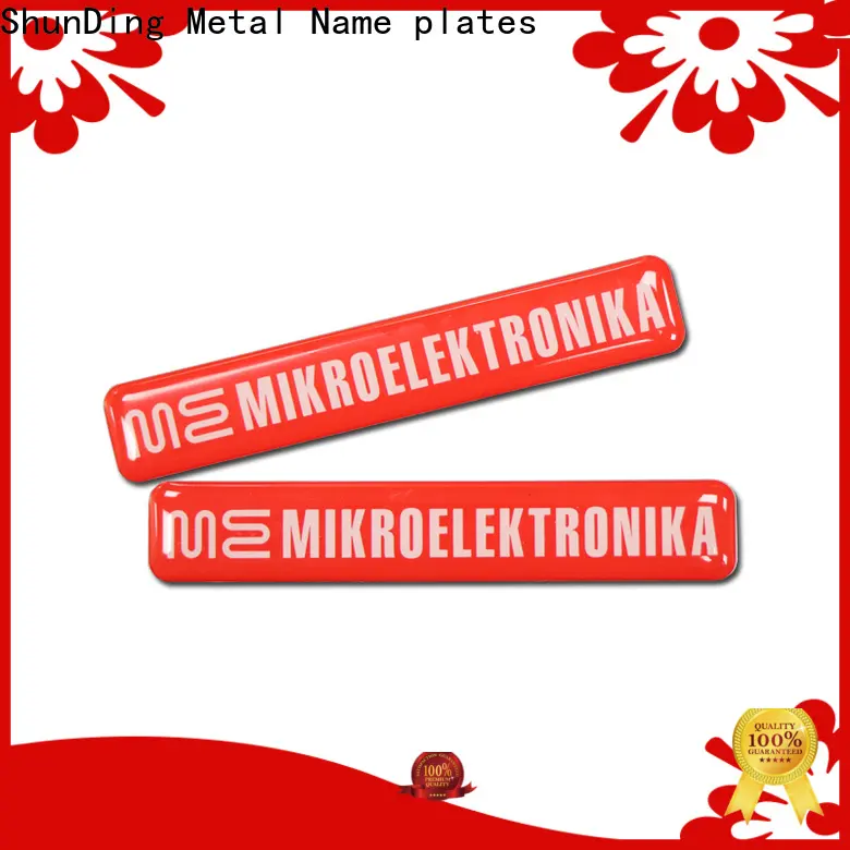 ShunDing reliable stainless steel name plates engraved with Quiet Stable Motor for staff13 1