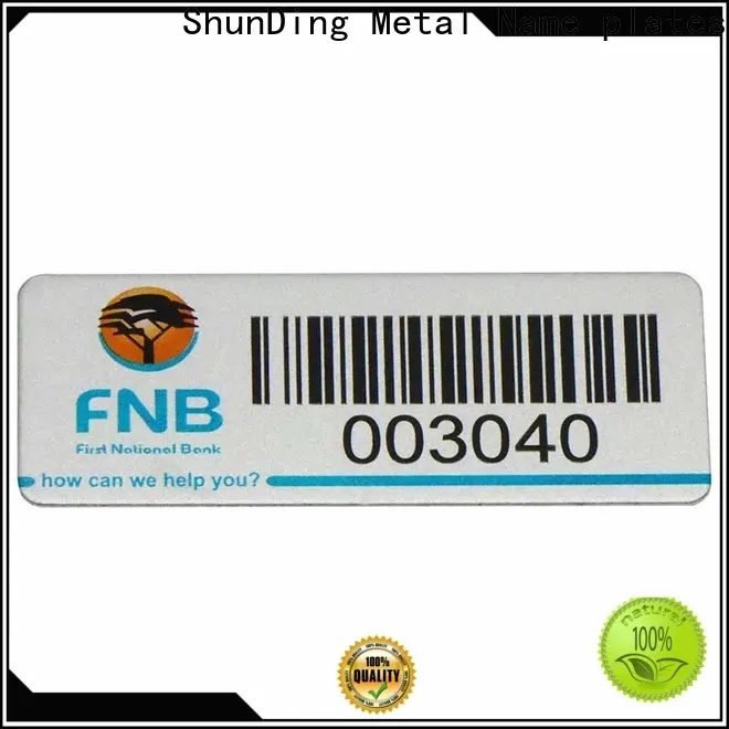 ShunDing reliable stainless steel name plates engraved with Quiet Stable Motor for staff16 1