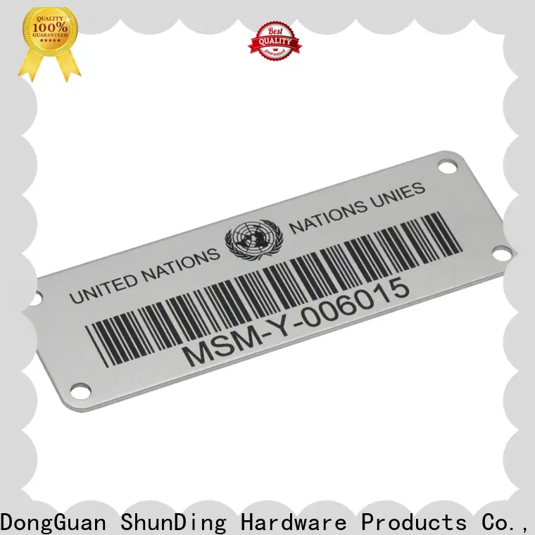 ShunDing reliable stainless steel name plates engraved with Quiet Stable Motor for staff19 1