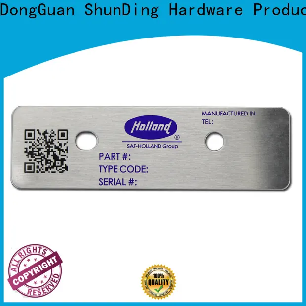 ShunDing reliable stainless steel name plates engraved with Quiet Stable Motor for staff23 1