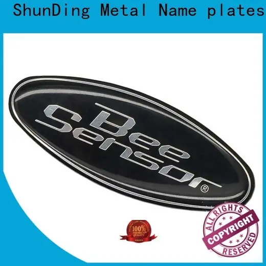 ShunDing reliable stainless steel name plates engraved with Quiet Stable Motor for staff31 1
