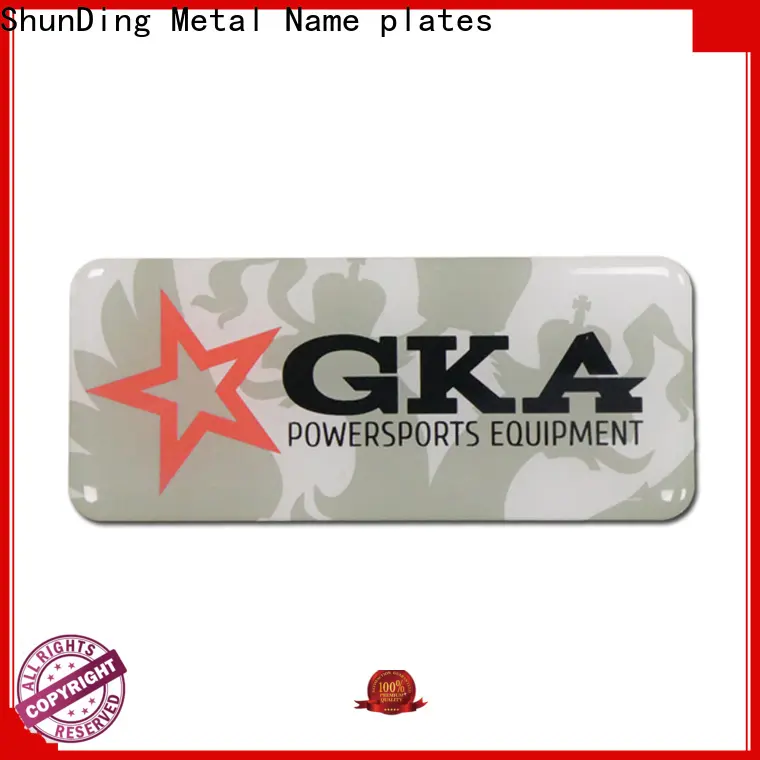 ShunDing reliable stainless steel name plates engraved with Quiet Stable Motor for staff46 1