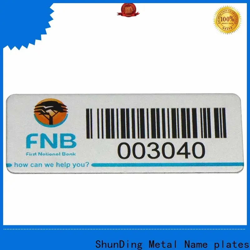 ShunDing reliable stainless steel name plates engraved with Quiet Stable Motor for staff50 1