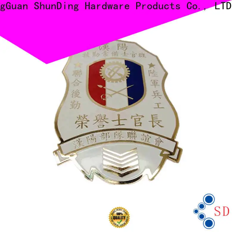 ShunDing high-quality custom metal logo badges supplier for auction 1