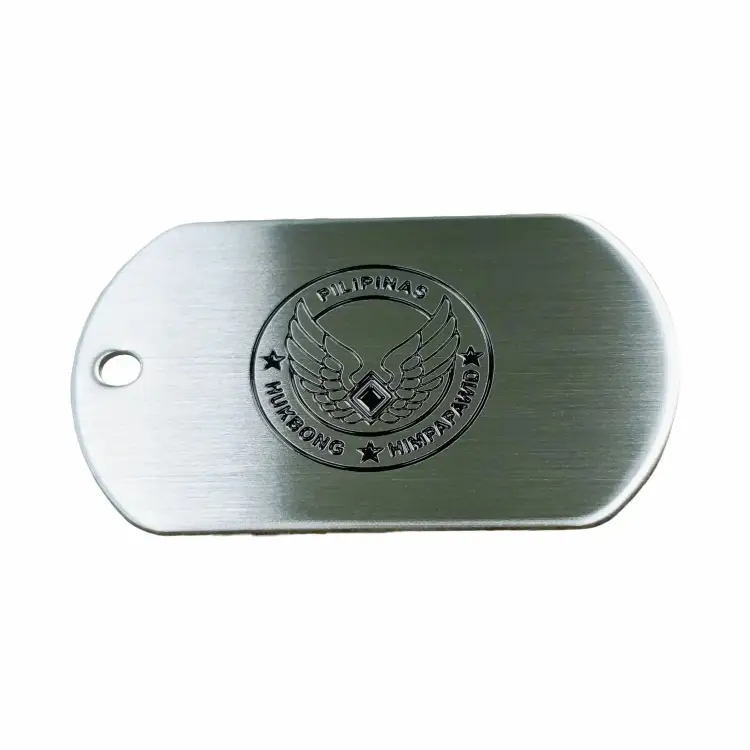 Custom Etched Stainless Steel Nameplate Pendant 1