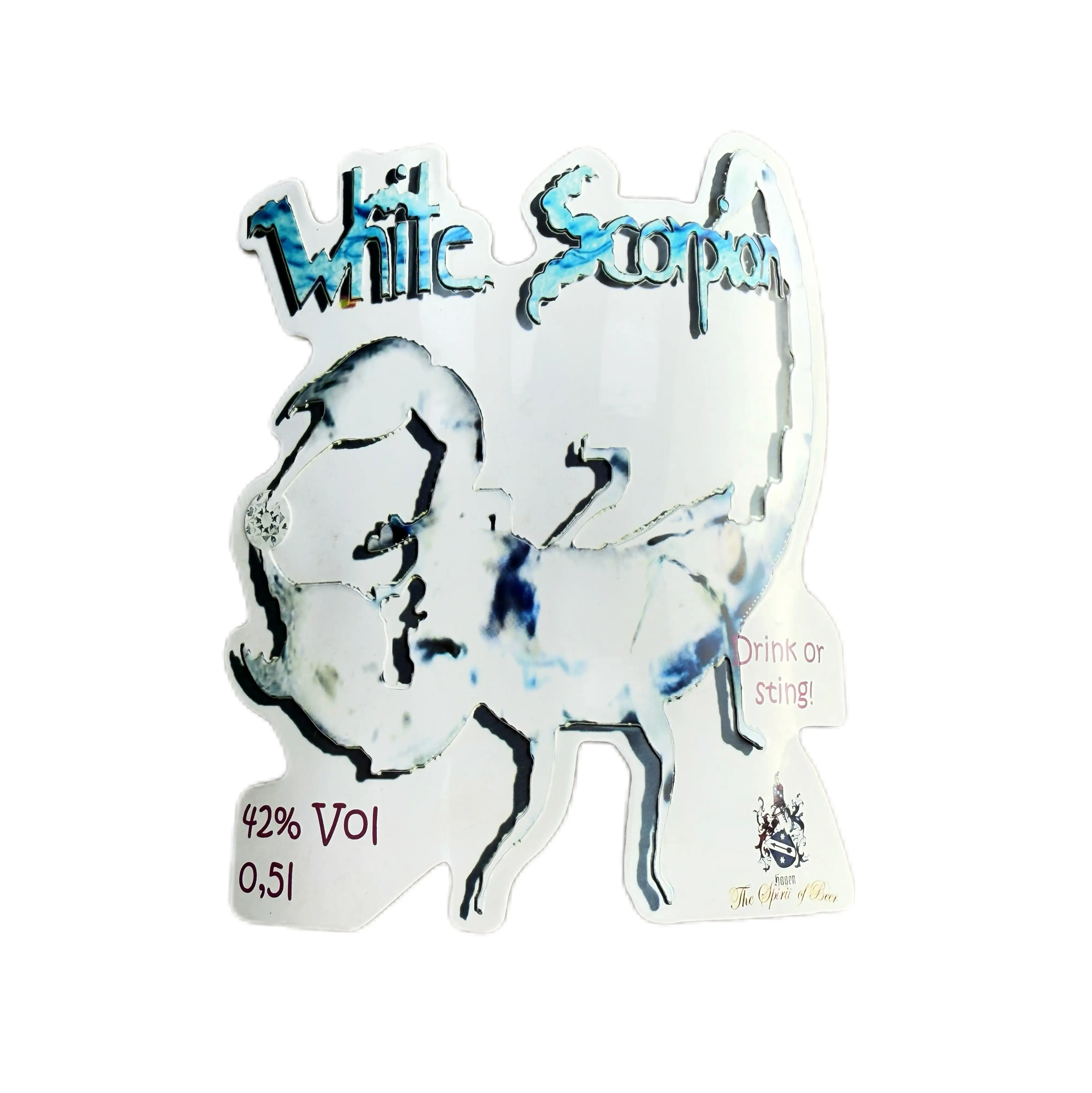 Aluminum nameplate custom wine label embossed arc design for bottles 1