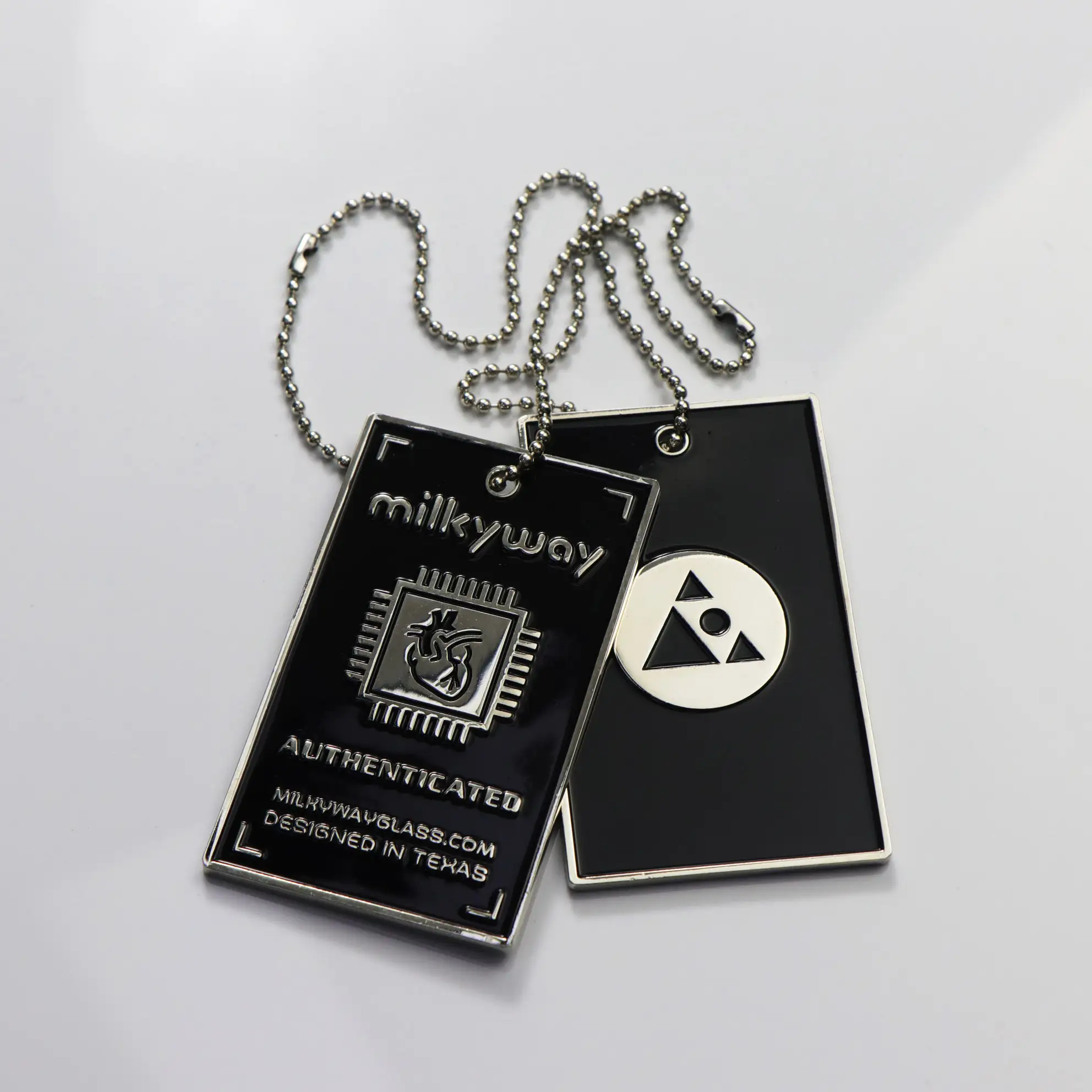 Customized Zinc Alloy High-quality Tag Electroplating Metal Bright Chrome Hang Tag 1