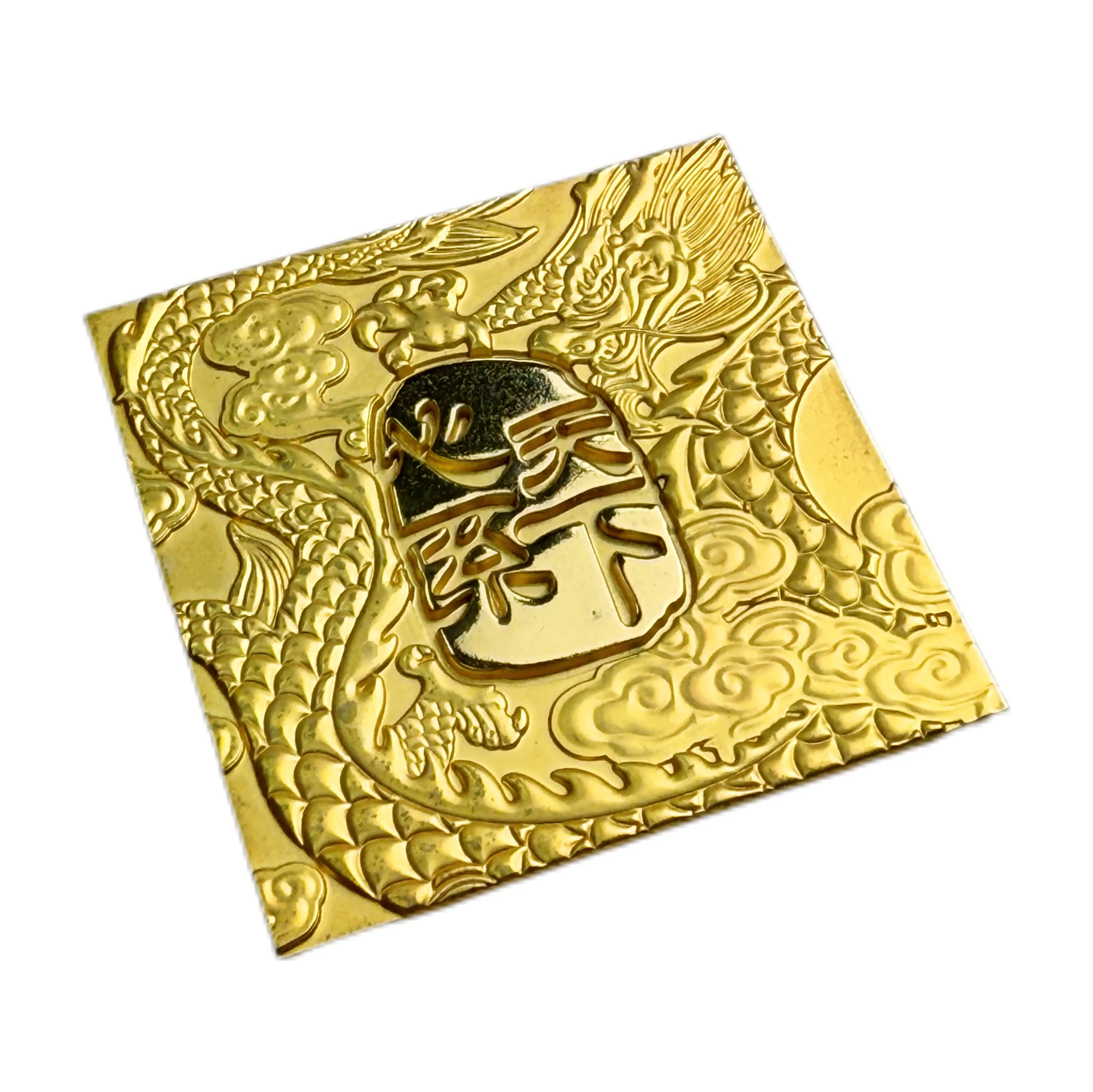 Customized products with a high-end sense of zinc alloy gold three-dimensional embossed pattern design 1