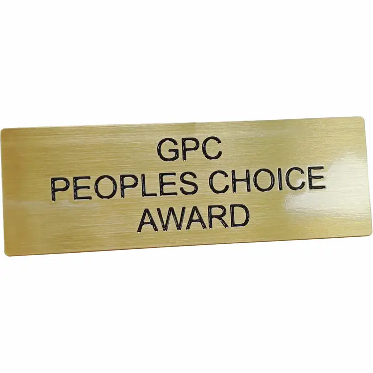 Custom-made Brass Signs Filled With Black Paint Without Adhesive 1