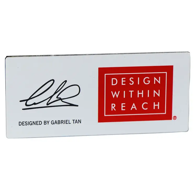 Aluminum Nameplate Flat Printing White Custom Product Content With Adhesive Backing 1