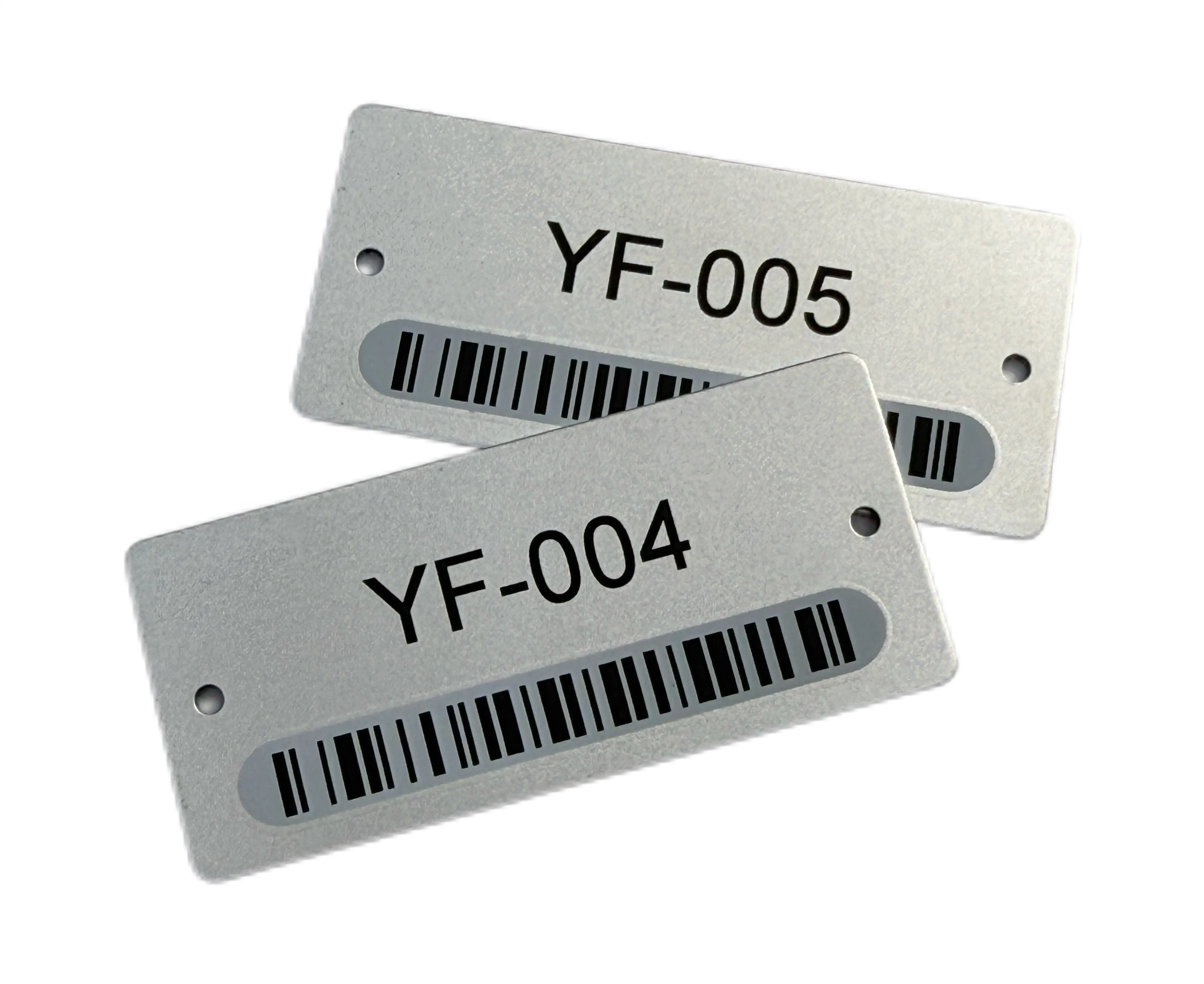 Customized Aluminum Metal Barcode Labels, Durable Professional Identification 1
