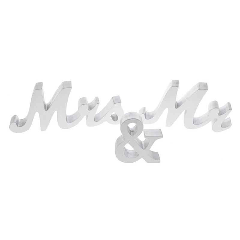 Wooden Top Table Mr And Mrs Signs Wedding Decorations 1
