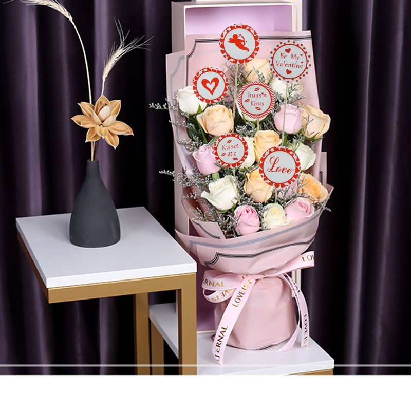 Blumentopfstecker zum Valentinstag, Gartendekoration 2