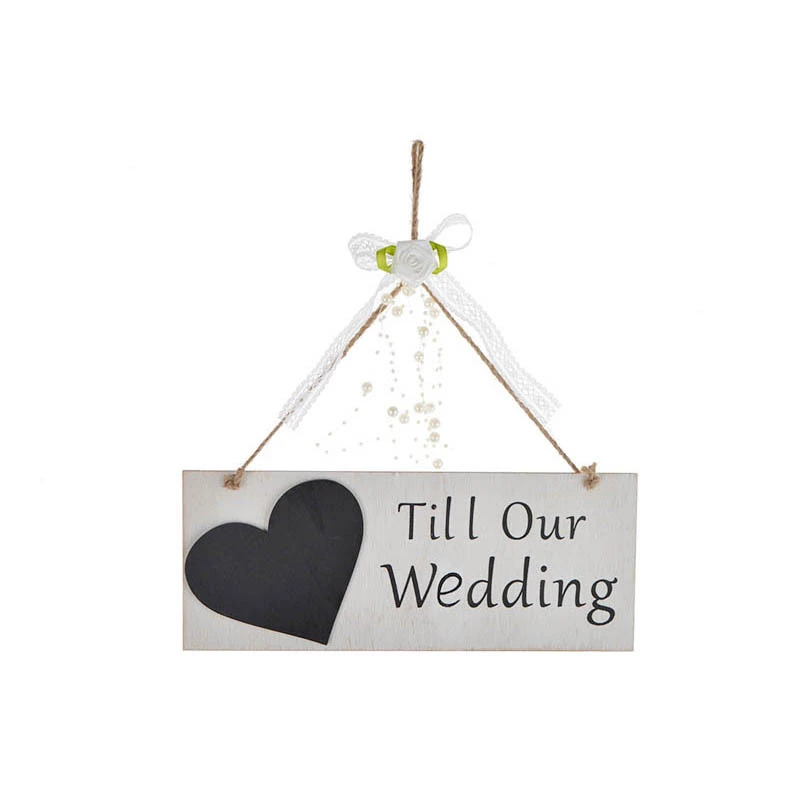Wood Vintage Affair Wedding Countdown Chalkboard 1