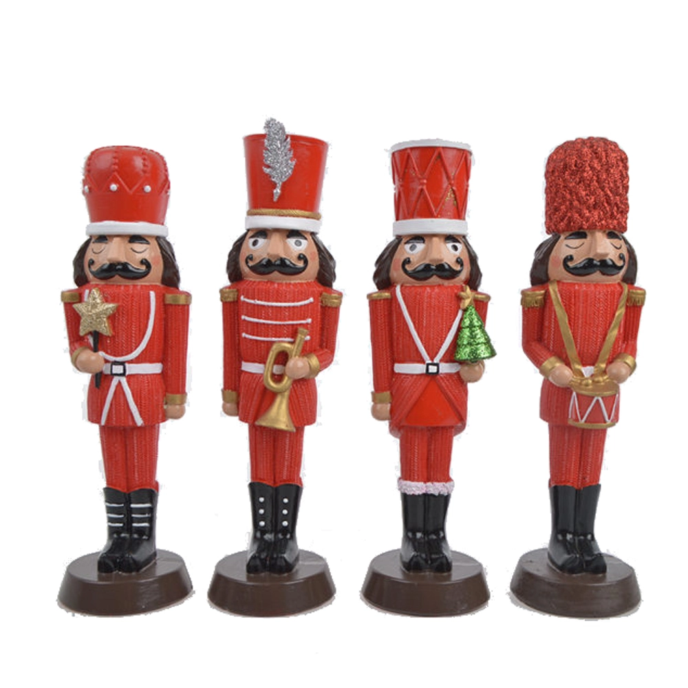 Christmas Collection Poly Resin Nutcracker Soldier Statue ornament Indoor king Nutcracker Figurines Puppet Doll Gift Home Tabletop Decor 1