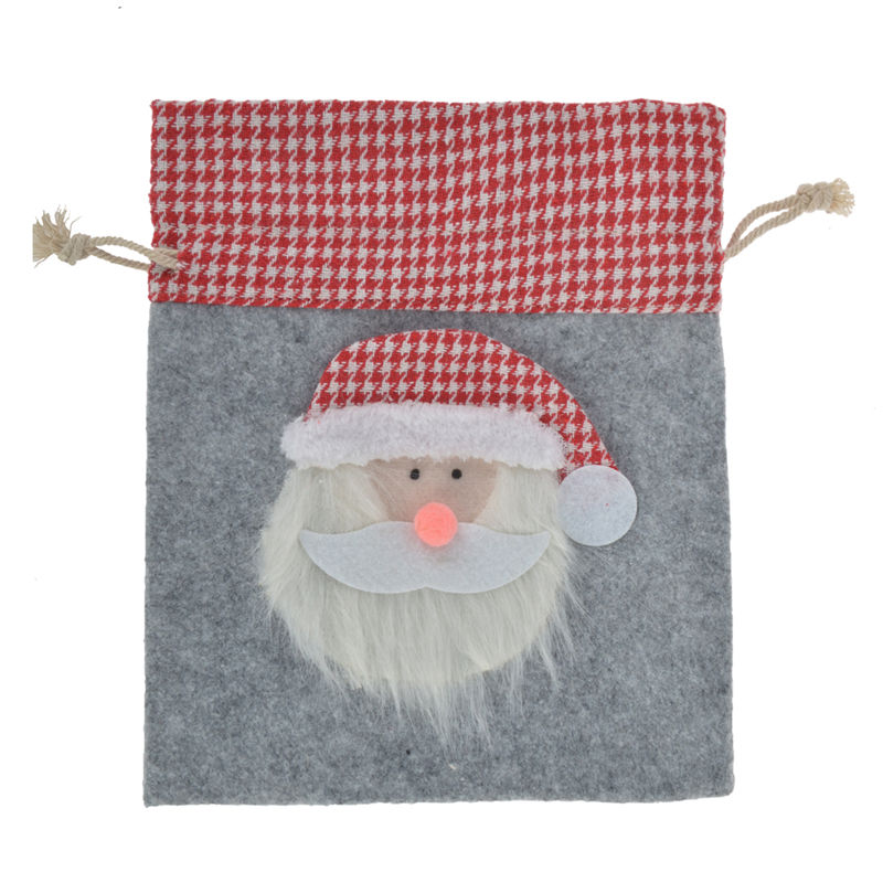 Bolsa de dulces navideña de fieltro para decorar fiestas 4