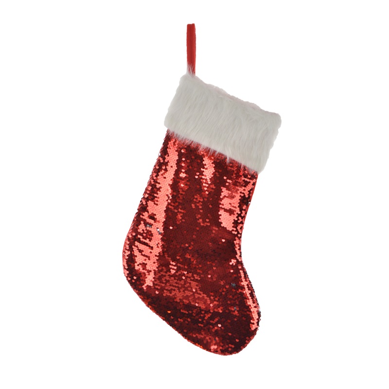 Glitzernde Pailletten-Geschenktüte zum Aufhängen, Weihnachtsbaumdekoration 4